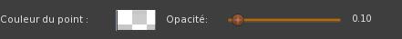 Interface : Couleur et opacité du point