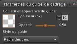Paramètres du guide de cadrage