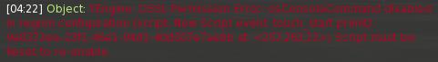 Message d'erreur