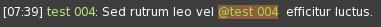 Texte de la mention en vert