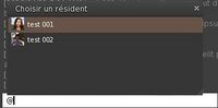Choix de résident