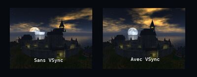 Image sans et avec VSync