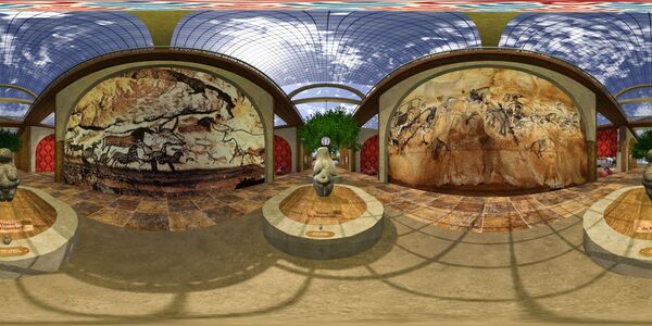 Exemple de vue à 360° du musée paléontologique de la grille Argentoratum