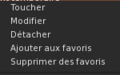 Menu contextuel