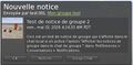 Notice reçue