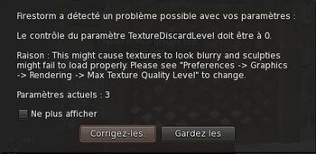 Message d'avertissement