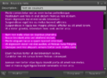 Couleurs modifiées Texte : blanc Arrière-plan : magenta Curseur : vert sélection : Lilas
