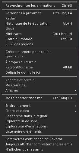 Menu Monde