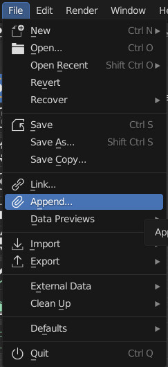 Fichier:Animesh tuto OSWIKI capture blender 0075 menu append 001.jpg