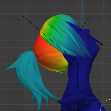 Fichier:Animesh tuto OSWIKI capture blender 0103 cheveux skinning probleme devant bone skull Add 006.jpg