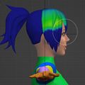 Mode Weight Paint outil substract -- influence des yeux