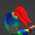 Mode Weight Paint outil Add toute la queue de cheval