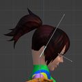 Skinning des cheveux ajusté.