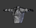 Maillage du haut du corps d'un avatar masculin